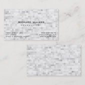Carte De Visite Moderne Professionnel élégant Plain White Mosaic (Devant / Derrière)