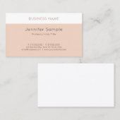 Carte De Visite Moderne professionnel élégant propre luxe simple (Devant / Derrière)