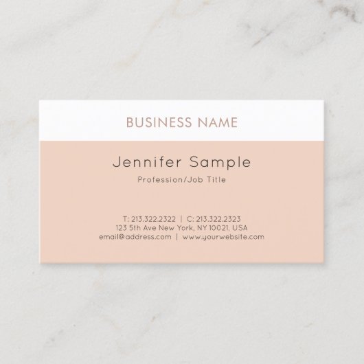 Carte De Visite Moderne professionnel élégant propre luxe simple (Devant)