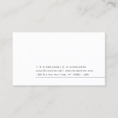 Carte De Visite Moderne Professionnel Élégant Simple Design Modèle (Dos)