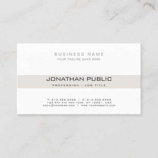 Carte De Visite Moderne Professionnel Élégant Simple Entreprise Si (Devant)