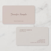 Carte De Visite Moderne Professionnel Élégant Simple Luxueux (Devant / Derrière)