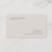 Carte De Visite Moderne Professionnel Élégant Simple Luxueux (Dos)