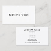 Carte De Visite Moderne Professionnel Élégant Simple Modèle (Devant / Derrière)