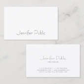 Carte De Visite Moderne Professionnel Élégant Simple Modèle Chic (Devant / Derrière)