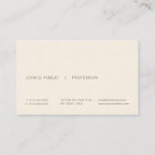 Carte De Visite Moderne Professionnel Élégant Simple Signature Cre (Dos)