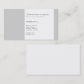 Carte De Visite Moderne professionnel élégant simple simple (Devant / Derrière)