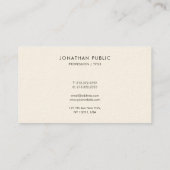 Carte De Visite Moderne professionnel Facile à rendre Modèle luxe (Dos)