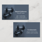 Carte De Visite Moderne, professionnel, forme physique, entraîneur (Devant / Derrière)