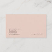 Carte De Visite Moderne Professionnel Gracieux Design Simple (Dos)