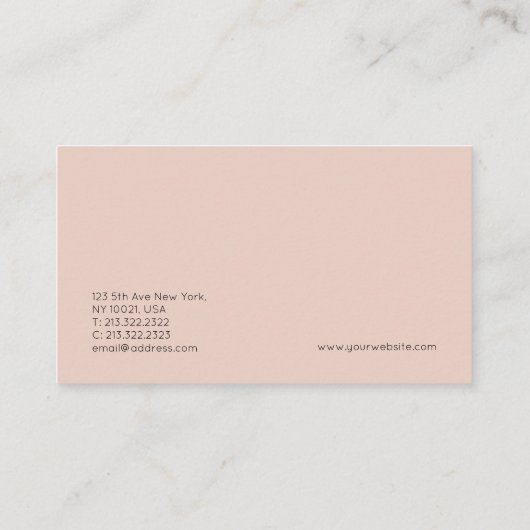 Carte De Visite Moderne Professionnel Gracieux Design Simple (Dos)