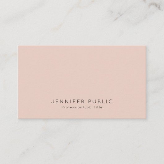 Carte De Visite Moderne Professionnel Gracieux Design Simple (Devant)