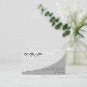 Carte De Visite Moderne Professionnel Gris Blanc clair simple (Debout devant)