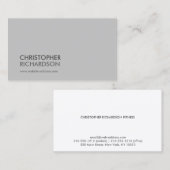 Carte De Visite MODERNE PROFESSIONNEL gris clair (Devant / Derrière)