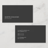 Carte de visite moderne professionnel gris clair (Devant / Derrière)
