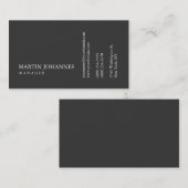Carte de visite moderne professionnel gris clair (Devant / Derrière)