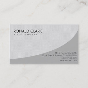 Carte De Visite Moderne Professionnel Gris clair Simple Élégant
