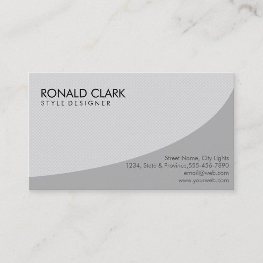 Carte De Visite Moderne Professionnel Gris clair Simple Élégant (Devant)