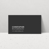 Carte De Visite MODERNE PROFESSIONNEL gris foncé
