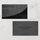 Carte De Visite Moderne Professionnel Gris Noir SimpleÉlégant (Devant / Derrière)