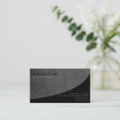 Carte De Visite Moderne Professionnel Gris Noir SimpleÉlégant (Debout devant)