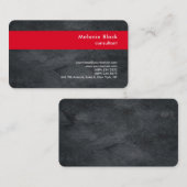 Carte De Visite Moderne professionnel gris rouge élégant tendance (Devant / Derrière)