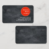 Carte De Visite Moderne professionnel gris rouge élégant tendance (Devant / Derrière)