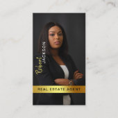 Carte De Visite Moderne Professionnel Immobilier Realer Ajouter un (Devant)