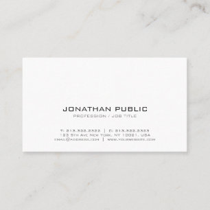 Carte De Visite Moderne Professionnel Intelligent Créatif Blanc Pl