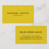 Carte de visite moderne professionnel jaune (Devant / Derrière)