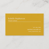 Carte De Visite Moderne Professionnel Jaune et Blanc Gras (Devant)