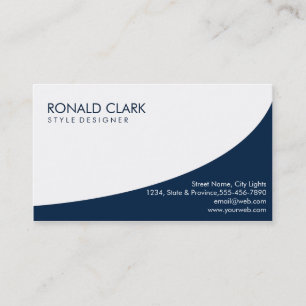 Carte De Visite Moderne Professionnel Marine Blue Automotive