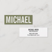 Carte de visite moderne professionnel minimaliste (Devant / Derrière)