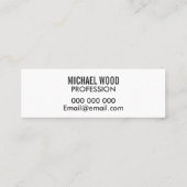 Carte de visite moderne professionnel minimaliste (Dos)