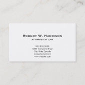 Carte de visite moderne, professionnel noir et bla (Dos)