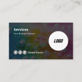 Carte De Visite Moderne professionnel QR Code Site Web Médias soci (Dos)