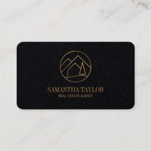 Carte De Visite Moderne professionnel Realtor Mountain Realty QRCo