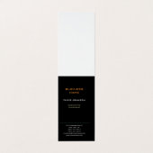 Carte De Visite Moderne Professionnel Riche Noir Plaque (Extérieur déplié)