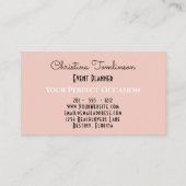 Carte De Visite Moderne professionnel rose de beauté d'or et de (Dos)