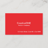 Carte De Visite Moderne Professionnel Rouge Blanc CreativeONE Gras (Dos)