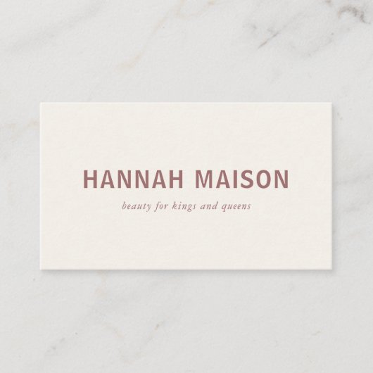 Carte De Visite Moderne, professionnel, salon, beige, Qr-Code (Devant)