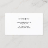 Carte De Visite Moderne professionnel Silver bleu clair (Dos)