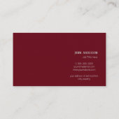 Carte De Visite Moderne Professionnel Simple Cherry Rouge (Dos)