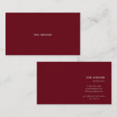 Carte De Visite Moderne Professionnel Simple Cherry Rouge (Devant / Derrière)