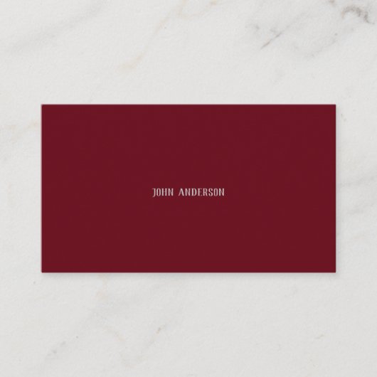 Carte De Visite Moderne Professionnel Simple Cherry Rouge (Devant)