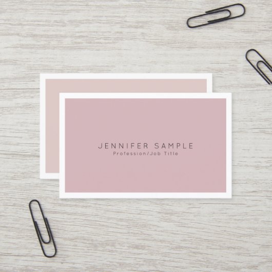 Carte De Visite Moderne Professionnel Simple Chic Élégant (Devant/Arrière en situation)