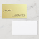 Carte De Visite Moderne Professionnel Simple Chic Or look simple (Devant / Derrière)