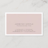 Carte De Visite Moderne Professionnel Simple Chic Plain Élégant (Dos)