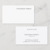 Carte De Visite Moderne Professionnel Simple Design Modèle élégant (Devant / Derrière)