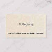 Carte De Visite Moderne professionnel simple d'impression (Dos)